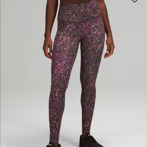 lululemon Wunder Train High-Rise Tight 28" sz 2 color topography multi